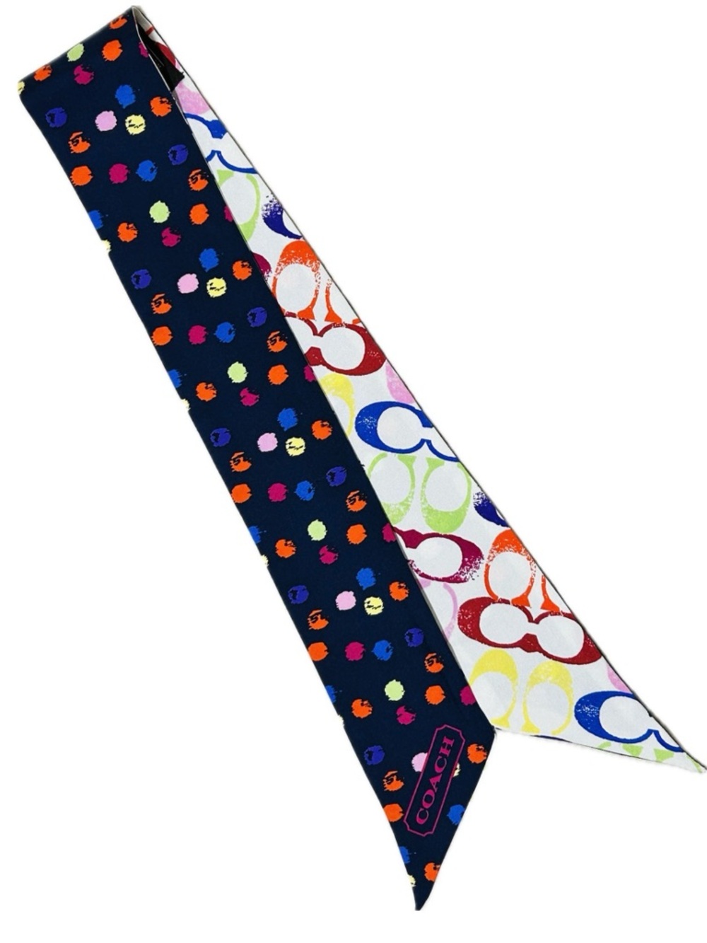 COACH 💯 Silk Skinny Scarf - Picture 2 of 6